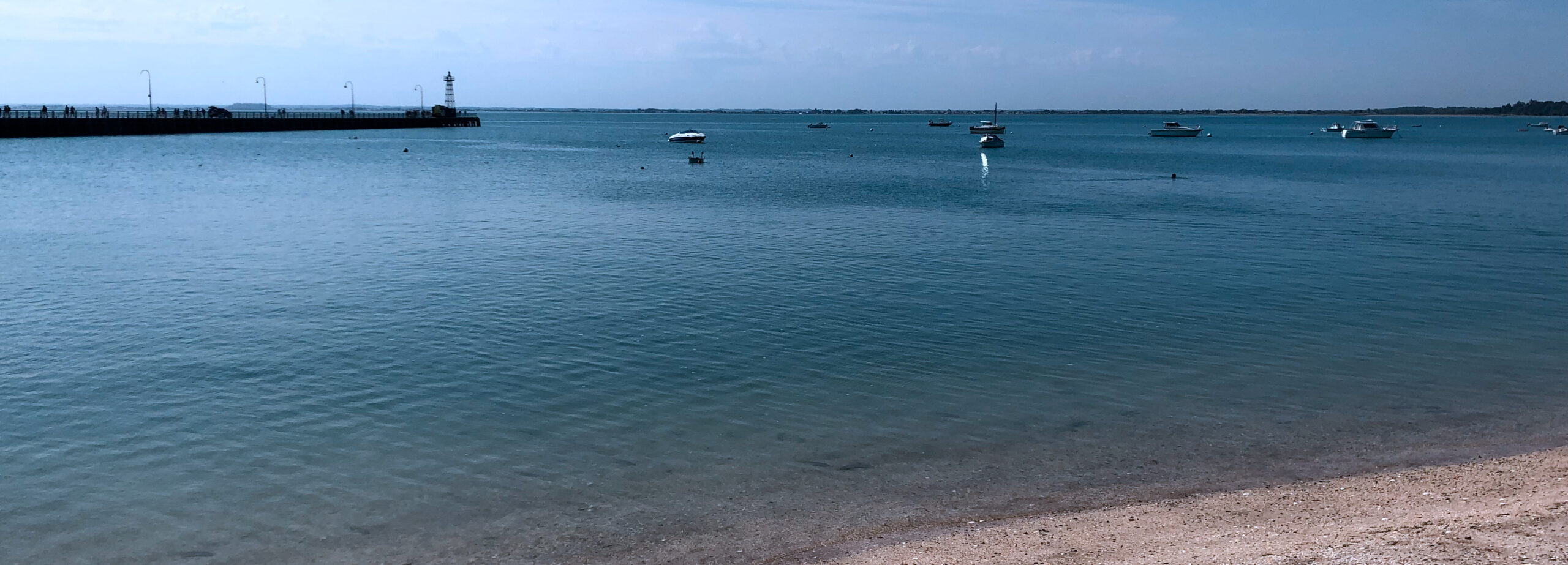 Panorama depuis la plage du port de Cancale